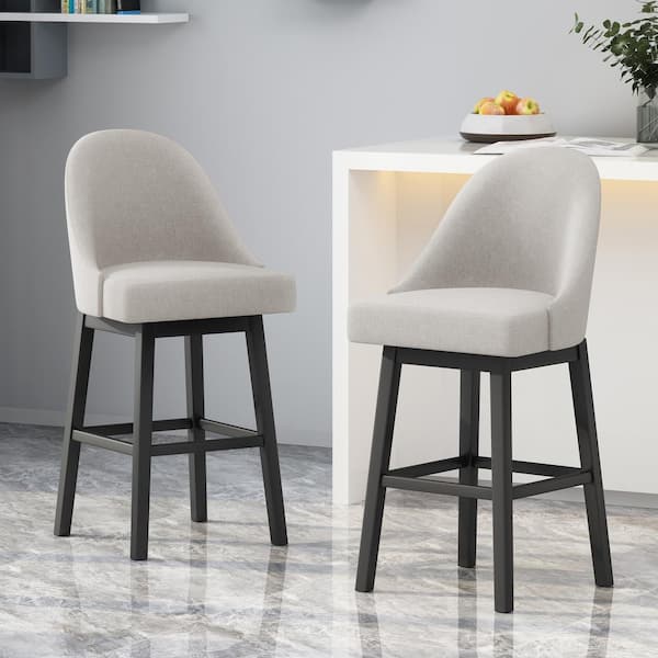 Noble House Boyd 42.25 in. Wheat Swivel Bar Stool (Set of 2)