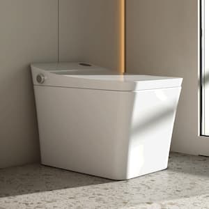 H-G Elongated Smart Toilet 1.34 GPF in White with Auto Open/Close/Flush, Heated Seat, Foot Sensor, Deodorization and SPA