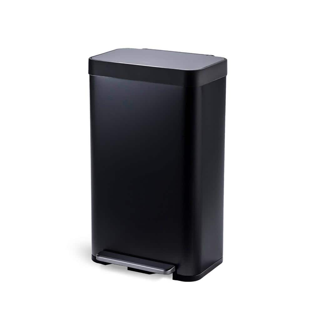 Home Zone Living 18.5 Gal. Stainless Steel Large Step-On Kitchen Trash Can with Soft Close Lid VA42171A