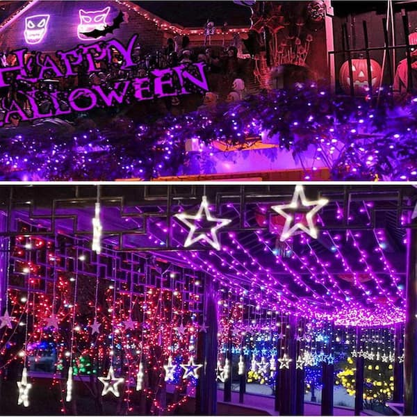 FAWEY TRED INC 66 ft. Purple String Lights Outdoor/Indoor, 200 LED