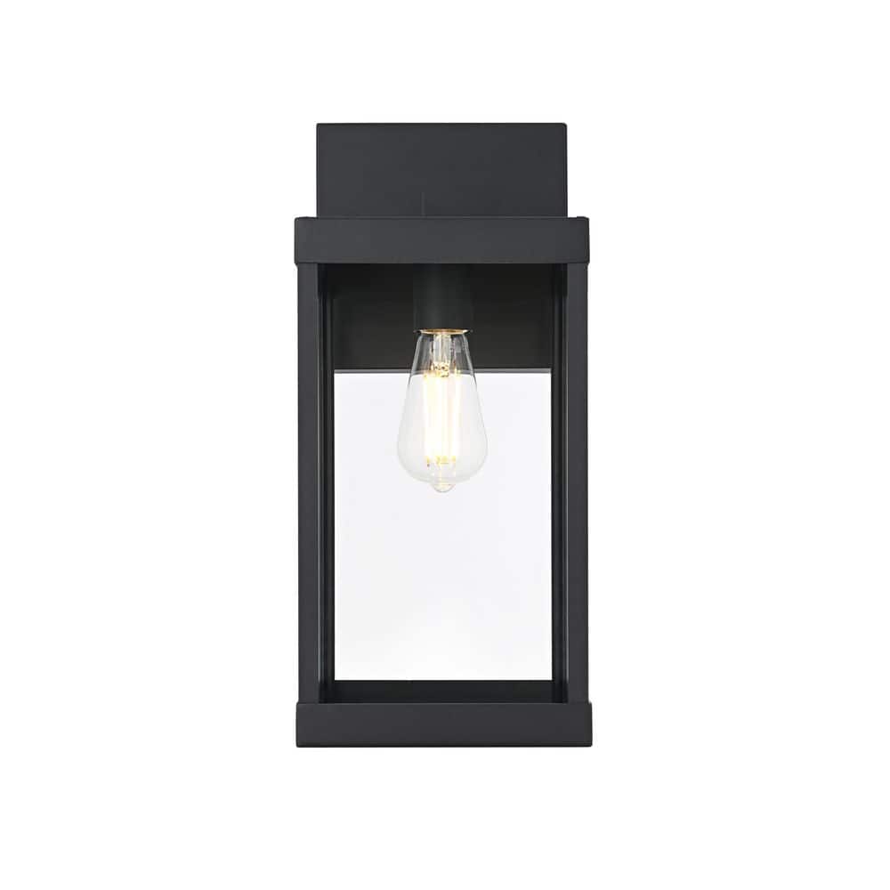 18 in. Black Outdoor Hardwired Wall Sconce with No Bulbs Included price history on PriceWatchPro