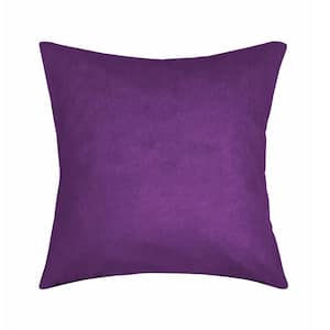 Maxine Purple Chenille 18 in. x 18 in. Throw Pillow