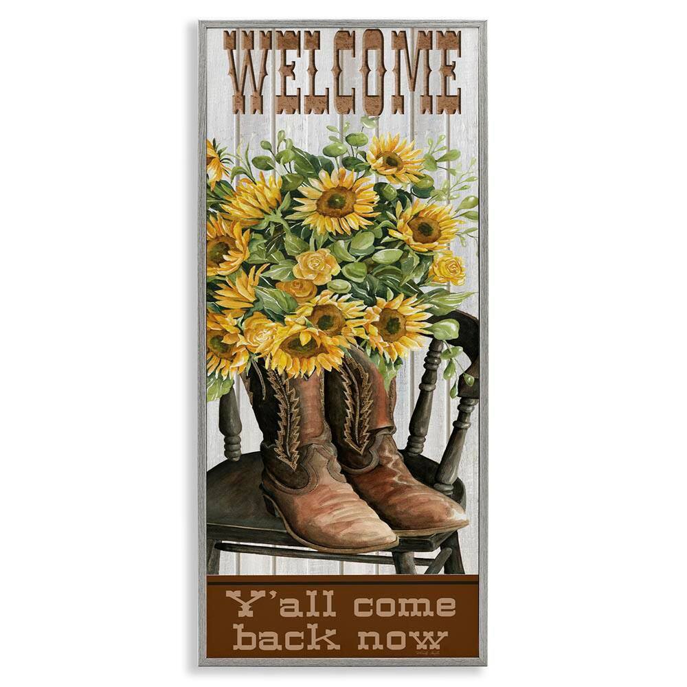 Southern Welcome Phrase by Cindy Jacobs Gray Framed Nature Giclee Art Print 30 in. x 13 in. price history on PriceWatchPro