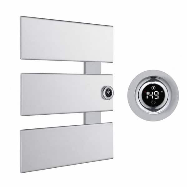 Stainless Steel Electric Heated Towel Rack Aluminum Towel Warmer with Adjustable Temp 98–149°F and 1–24h Timer, 18.1 in.