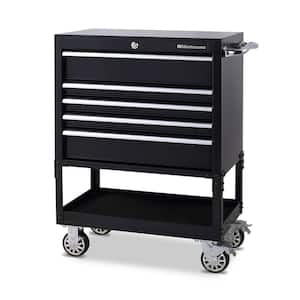 30 in. 5-Drawer 1-Shelf Steel Utility Tool Cart