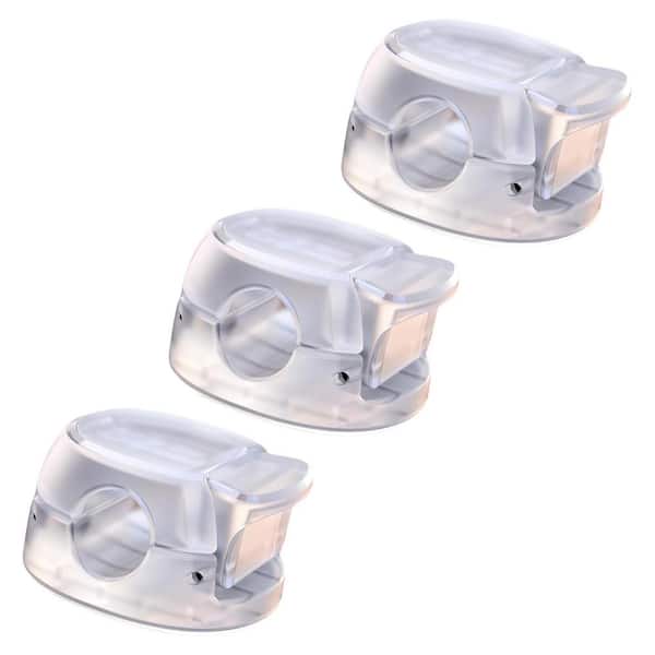 Yichuhaoxi Dual Spring Cord Organizer with Clasp Lock Adhesive Cable Clips 6 Pack, Wire Holder for Home, Office in Clear