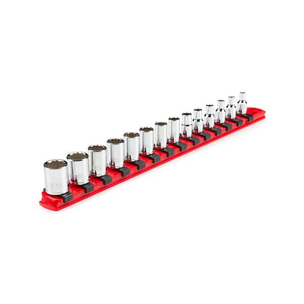 TEKTON 1/4 in. Drive 12-Point Socket Set, (14-Piece) (4-15 mm)