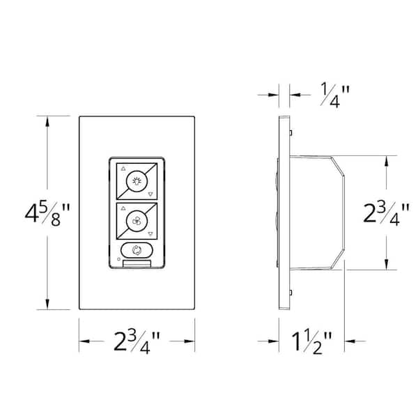 6-Speed Bluetooth Ceiling Fan Wall Control with Single Pole Wallplate in White for Modern Forms Bluetooth Enabled Fans 6-Speed Bluetooth Ceiling Fan Wall Control with Single Pole Wallplate in White for Modern Forms Bluetooth Enabled Fans