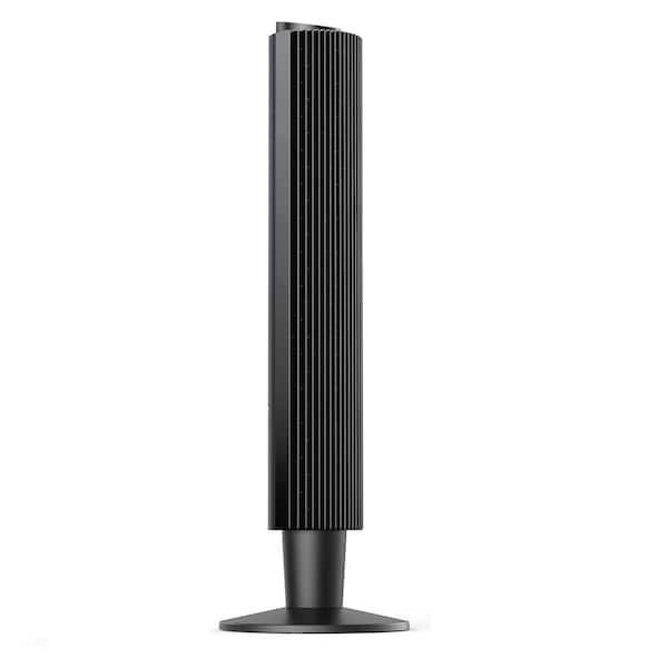 43 in. 5 Fan Speeds Tower Fan in Black with Handy Remote and Timer