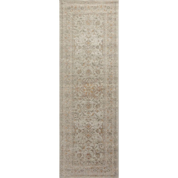 Chris Love Julia Rosemarie Ivory / Natural 2 ft. 7 in. x 12 ft. Traditional Runner Rug