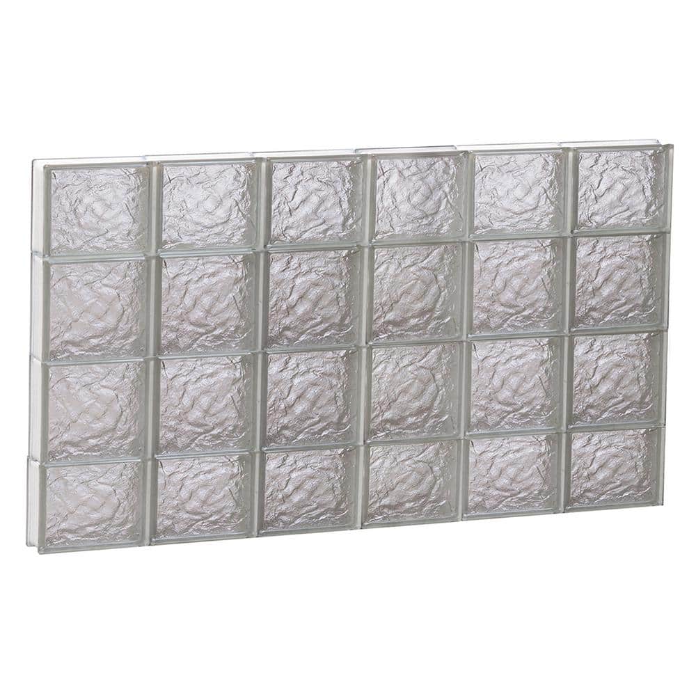 46.5 in. x 27 in. x 3.125 in. Frameless Ice Pattern Non-Vented Glass Block Window price history on PriceWatchPro