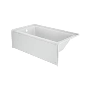 SIGNATURE 60 in. x 30 in. Whirlpool Bathtub with Left Drain in White
