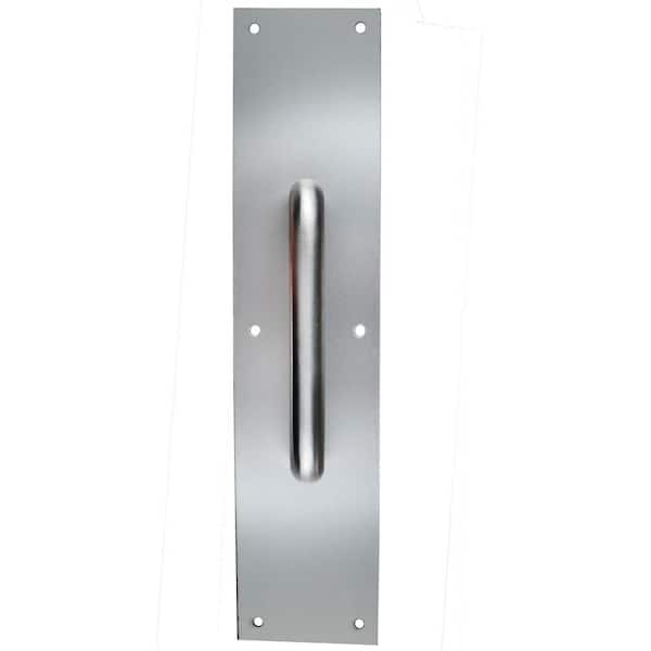 Taco 3-1/2 in. x 15 in. Stainless Steel Pull Plate with Round Pull