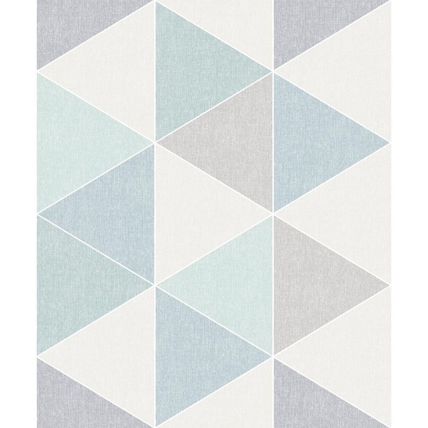 Arthouse Scandi Triangle Teal Paper Strippable Roll (Covers 57 sq. ft.)