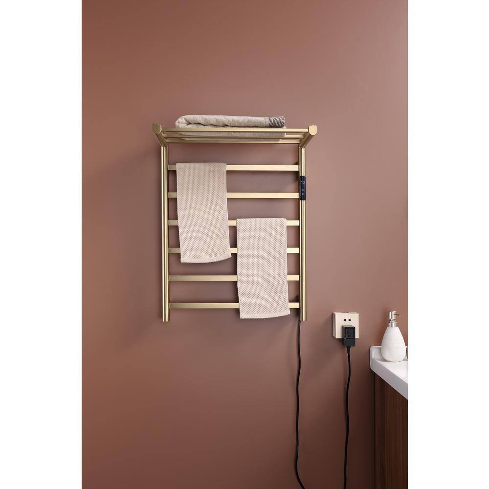 Foldable 9Towel Holders ScrewIn PlugIn and Hardwire Towel Warmer in