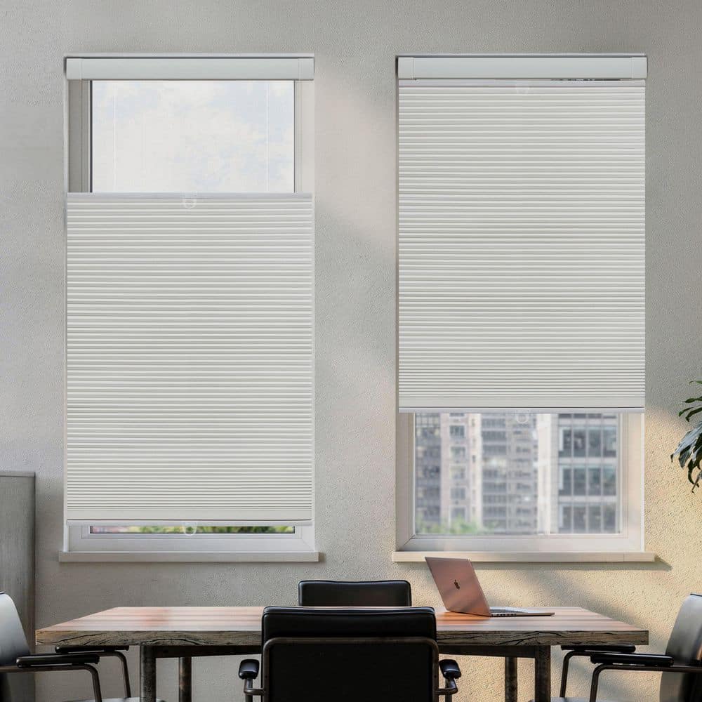 White Cordless Blackout Top Down Bottom Up No Drill No Tool Polyester Cellular Shades - 41 in. W x 64 in. L price history on PriceWatchPro