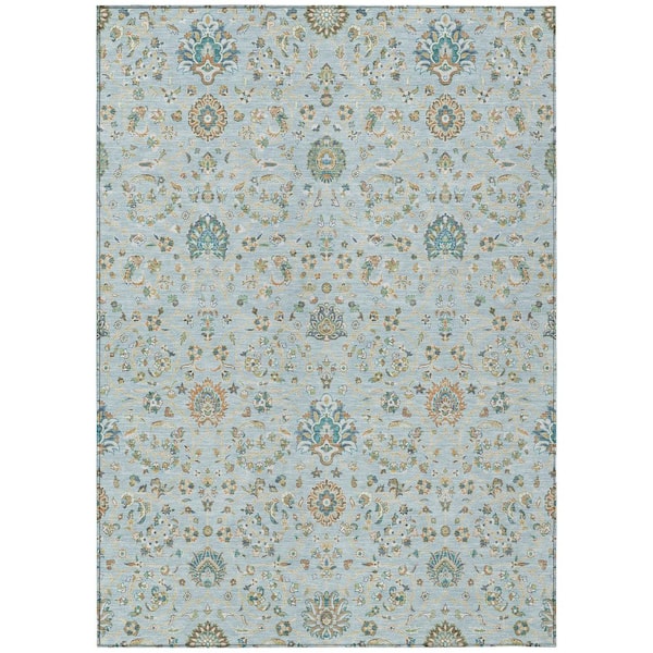 Chantille Machine Washable Indoor/Outdoor Abstract ACN2758 Sky 10 ft. x 14 ft. Area Rug