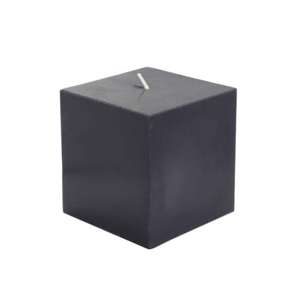 Zest Candle 3 in. x 3 in. Black Square Pillar Candles Bulk (12-Case)