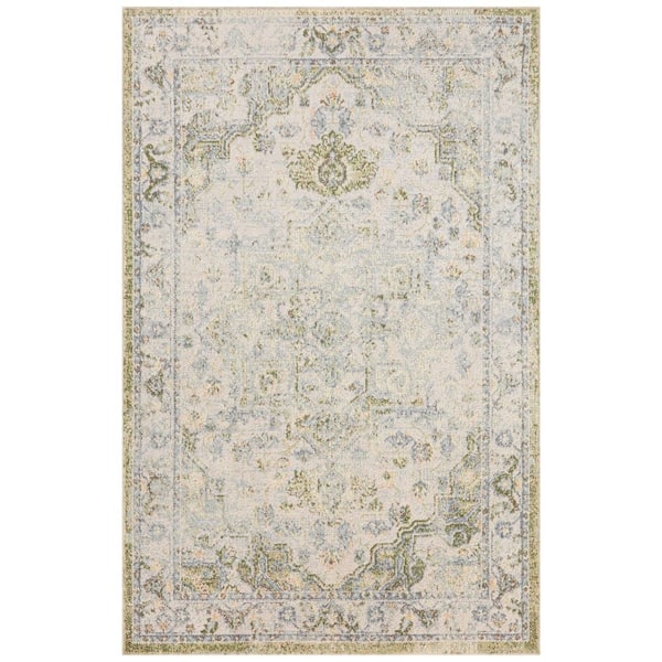 Nourison Astra Machine Washable doormat 2 ft. x 4 ft. Center medallion Traditional Area Rug