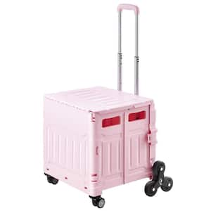 Foldable Utility Cart, 150 lbs. Capacity Collapsible Portable Crate Rolling Cart with Stair Climbing Wheels