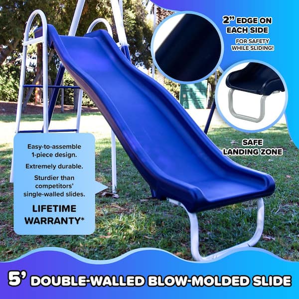 SPORTSPOWER Sierra Vista Metal Swing Set with Trapeze and Slide