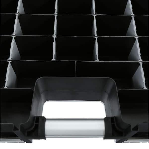 15 in. x 13 in. Black Pro Double Sided Small Parts Organizer with Bins  (8-Piece)