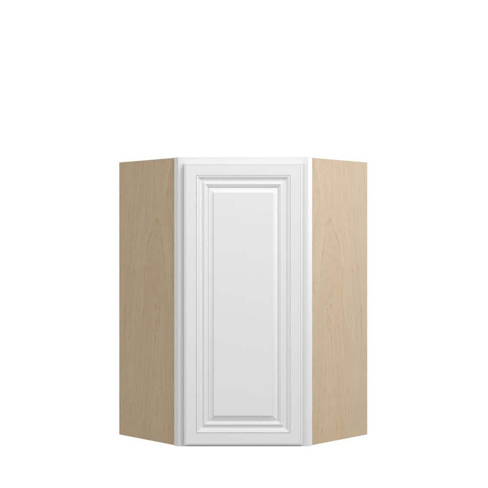 Damascus Raised 24 in. W x 36 in. H x 12 in. D in French Vanilla Plywood Assembled Corner Diagonal Wall Cabinet price history on PriceWatchPro