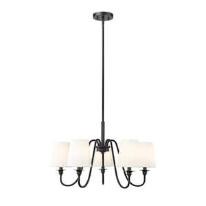 Generation Lighting Foxdale 6-Light Midnight Black Linear Chandelier ...