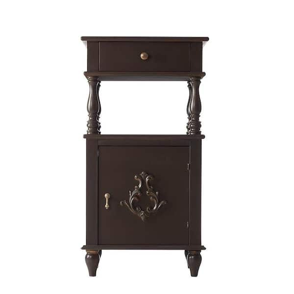 Unbranded Nanda 1-Drawer Nightstand in Caffe Latte