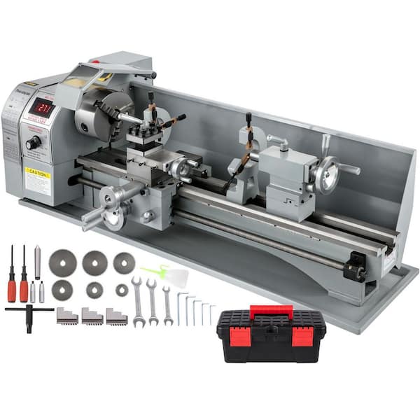 Metal Lathe 8.7 x 29.5 In. /220 x 750MM Mini Metal Lathe 1.1 KW Infinitely Variable Speed Mini Lathe Machine LED Screen