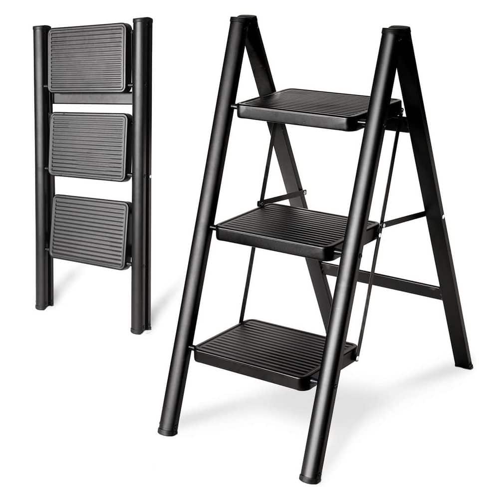 2 ft. Steel Alloy Folding Step Ladder 6 ft. Reach 330 lb. Load Capacity Mul