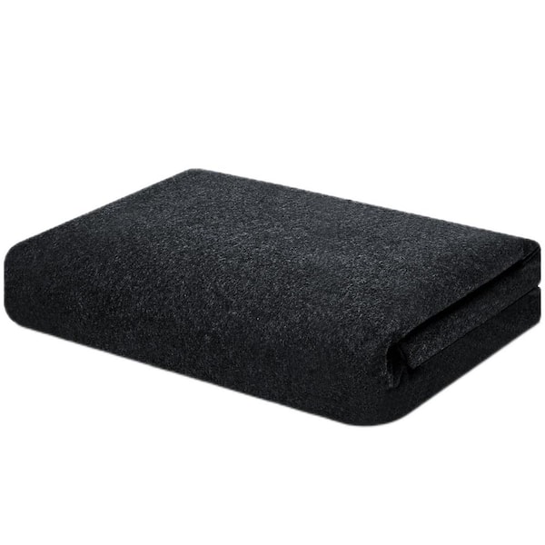 Angel Sar 10 ft. x 10 ft. Black Waterproof Outdoor Storage Shed Floor Mat with Non Slip Backing