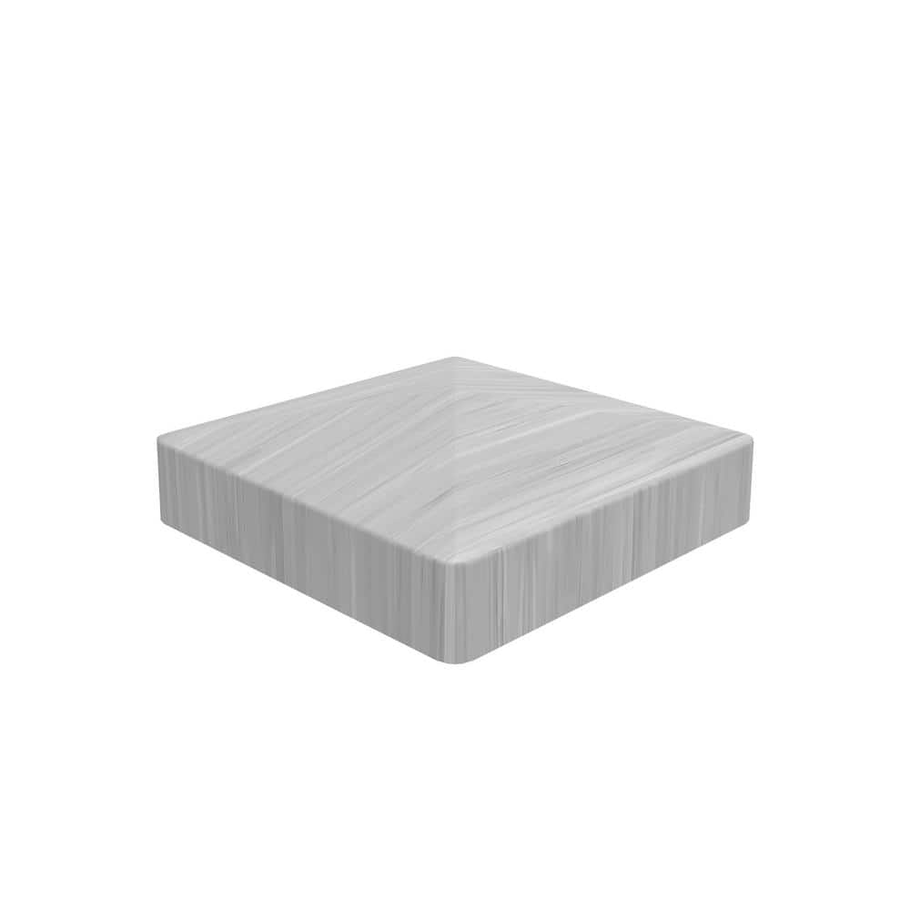 Driftwood Gray Vinyl Pyramid Fence Post Cap, 5 in. x 5 in.