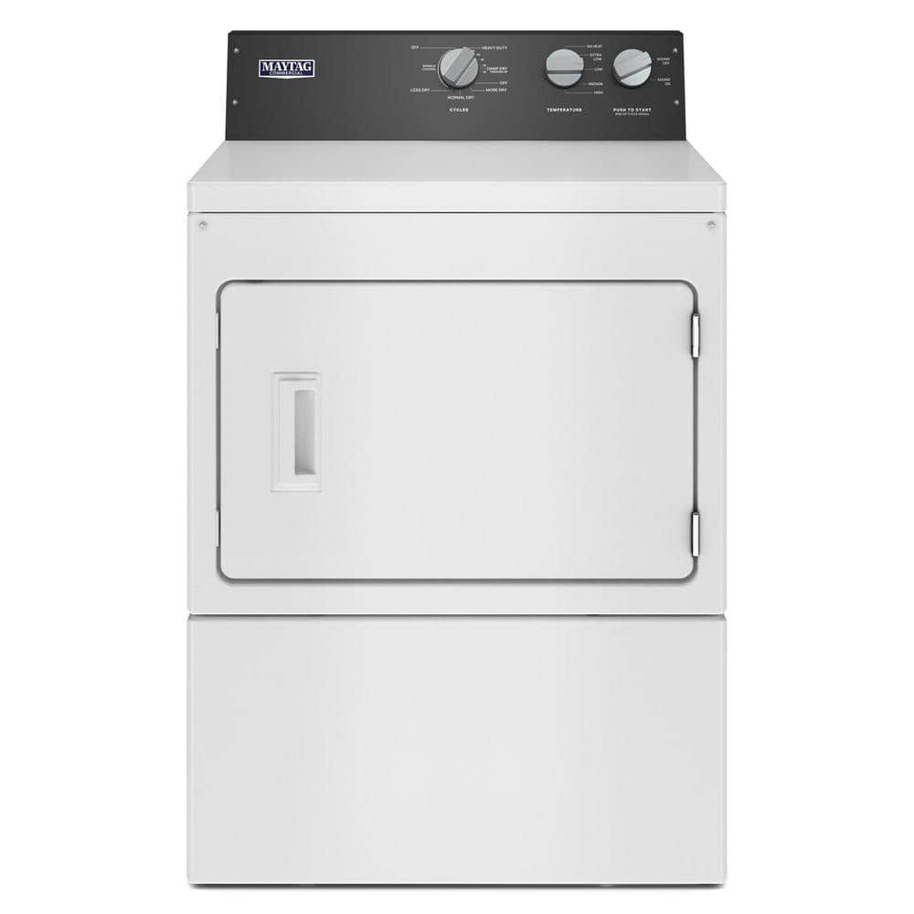 7.4 cu.ft. vented Front Load Gas Dryer in White with Premium Motor