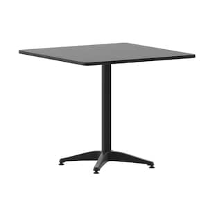 Black Square Aluminum Outdoor Side Table