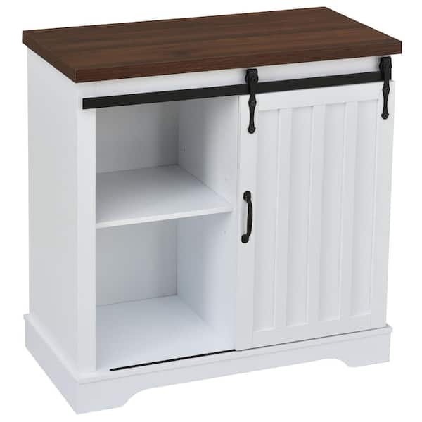 Aosspy 32 in. W x 16 in. D x 32 in. H White Linen Cabinet