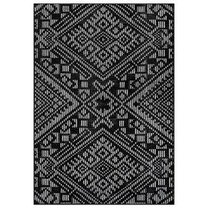 Tribal Pattern Black 7 ft. 10 in. x 10 ft. Area Rug