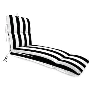 74 in. L x 22 in. W x 5 in. T Outdoor Chaise Lounge Cushion in Cabana Black