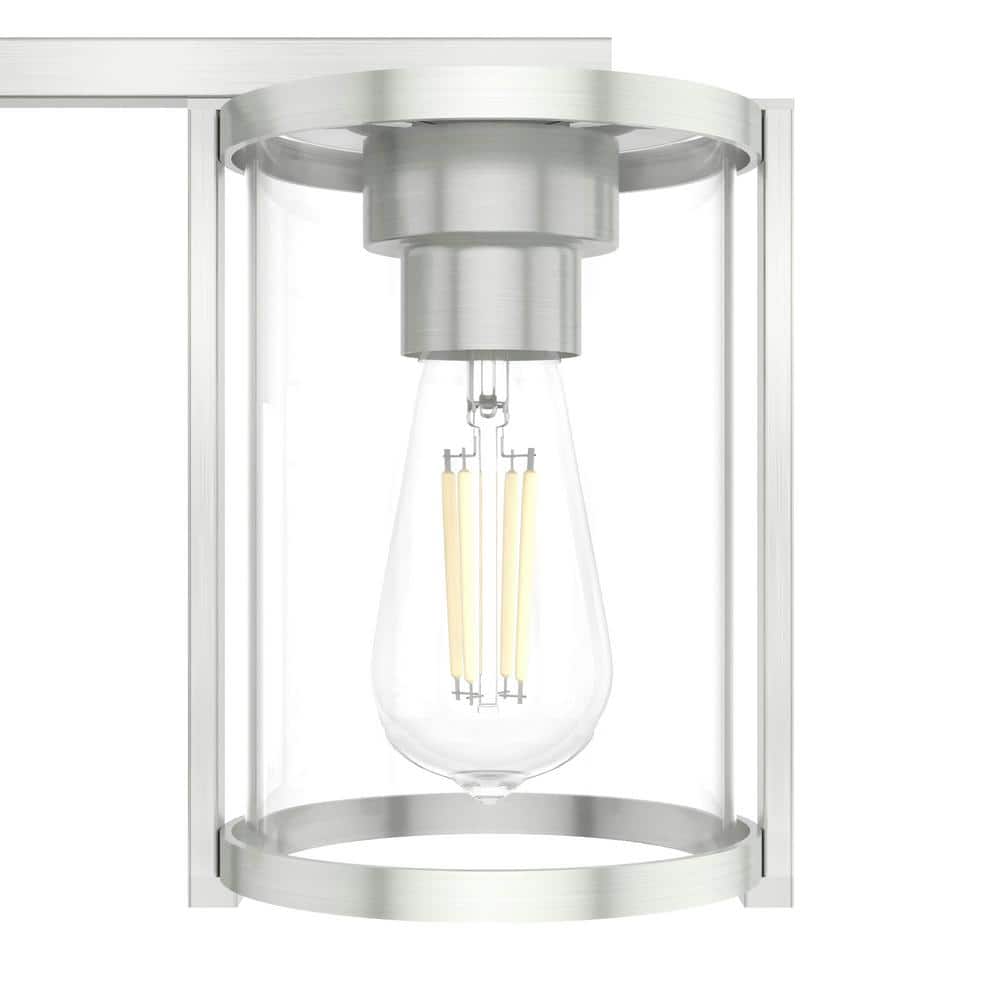 Astwood 33'' Brushed Nickel Cylinder Vanity Light for Damp Spaces