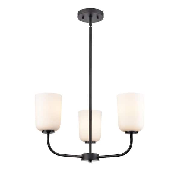 Laphia 3-Light Matte Black Chandelier Ceiling Light