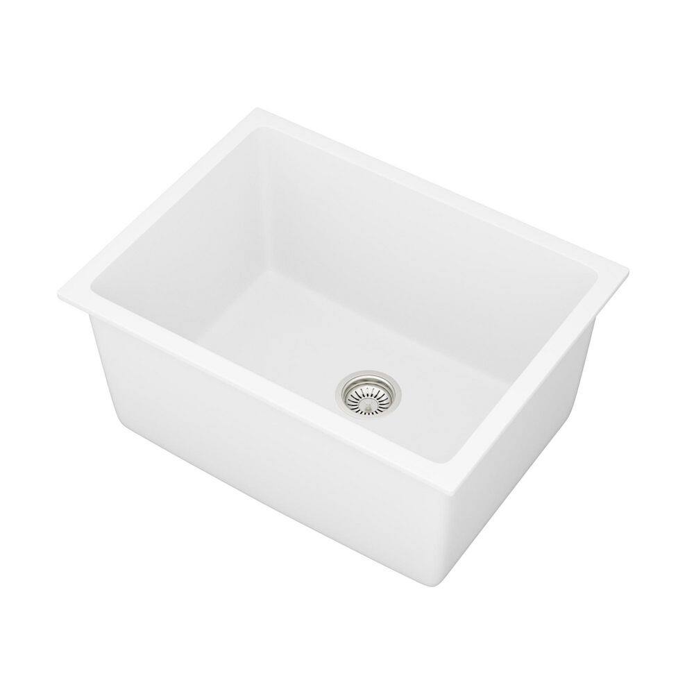 24 in. Undermount Single Bowl White Quartz Kitchen Sink price history on PriceWatchPro
