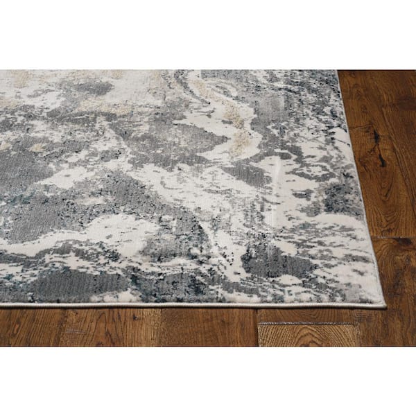 Lara Artisan Grey 3 ft. x 5 ft. Abstract Accent Rug