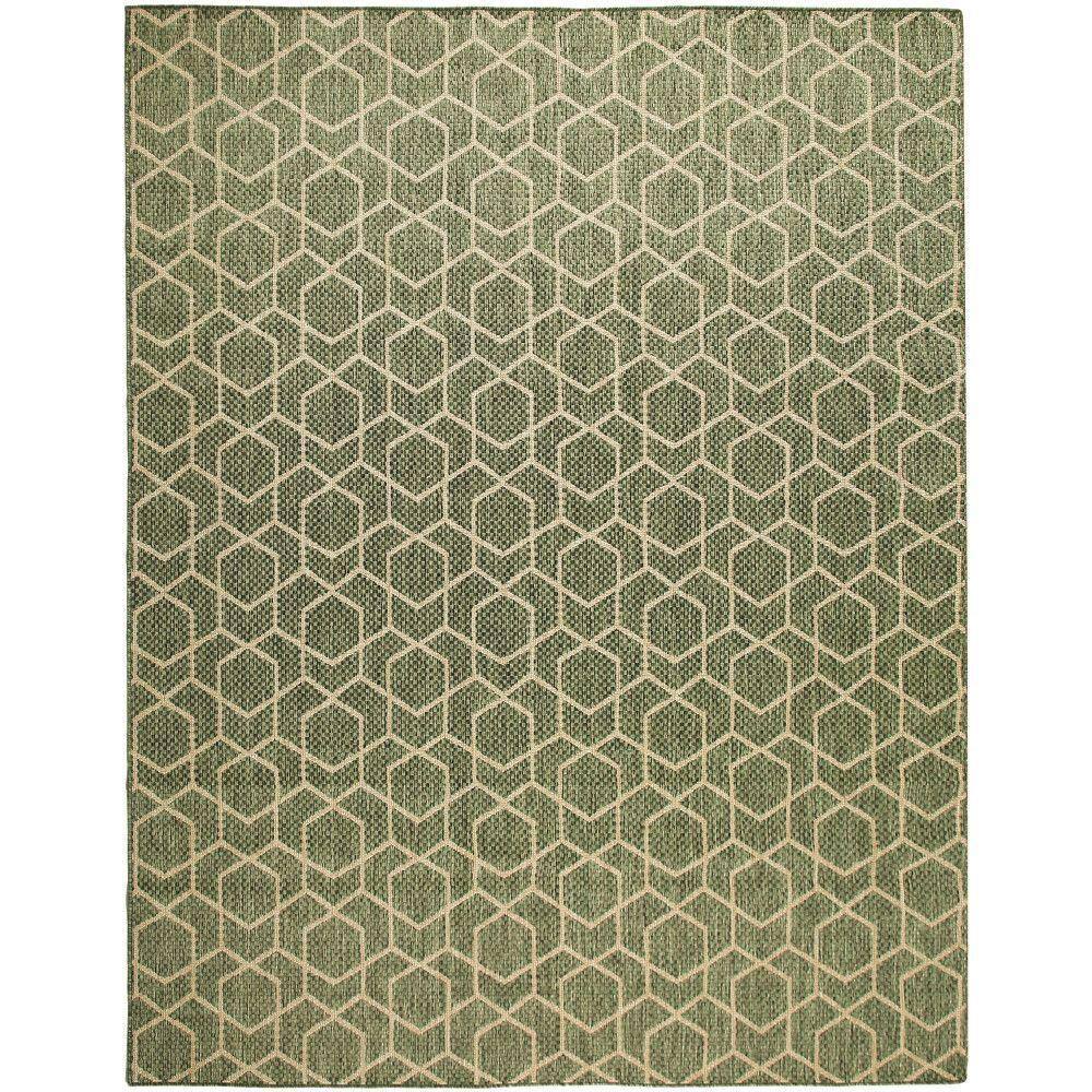 Horizon Indoor/Outdoor Green 9 ft. x 12 ft. All-over design Contemporary Area Rug price history on PriceWatchPro