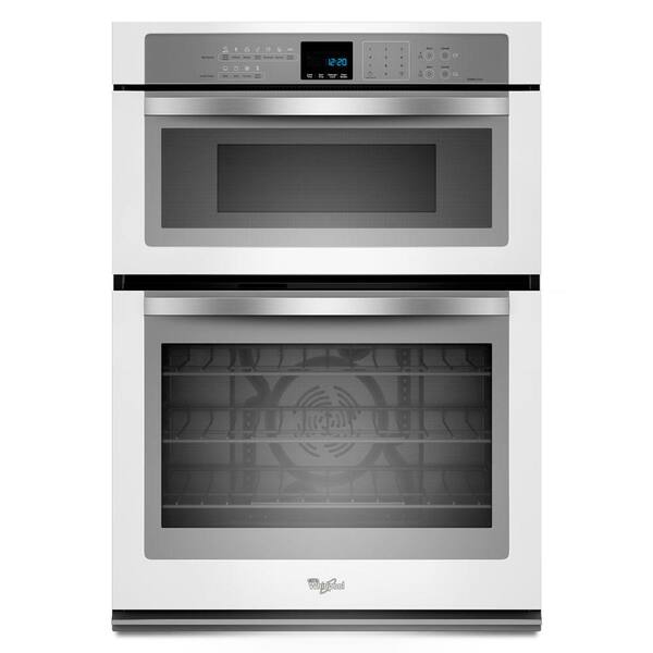 Whirlpool Gold 30 in. Electric Convection Wall Oven with Built-In Microwave in White Ice