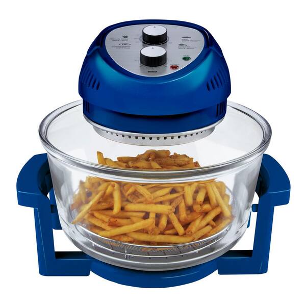 Big Boss 16 Qt. Blue Oil-less Air Fryer with Built-In Timer