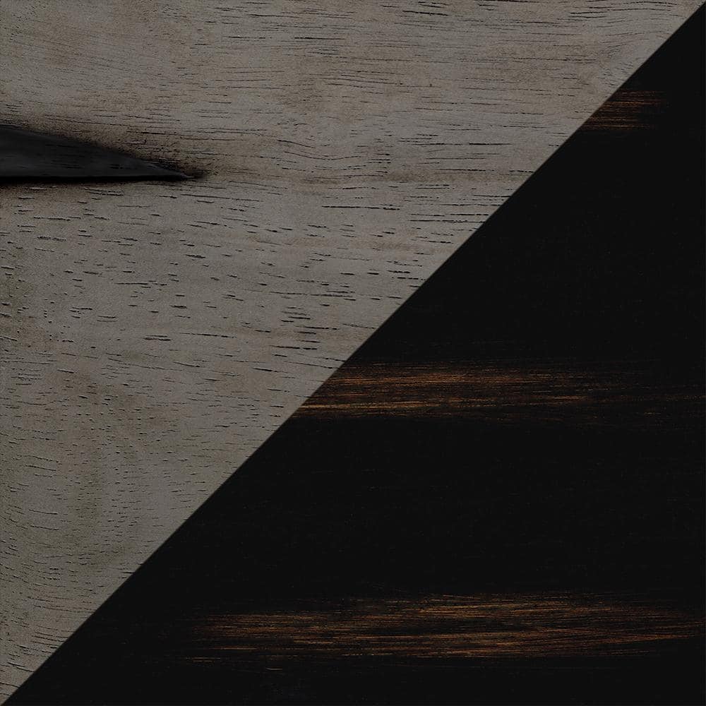 Amsonia Distressed Gray and Black Swivel Wood Counter Stools