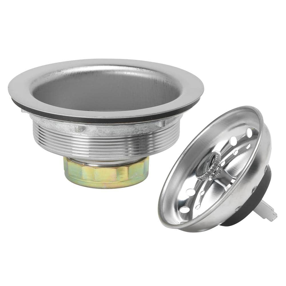 Stainless Steel Kitchen Sink Strainer with Polished Finish