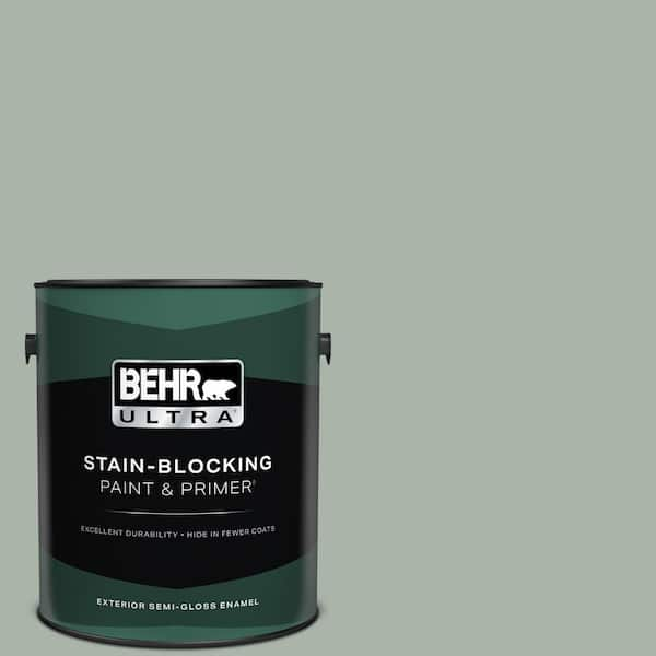 BEHR ULTRA 1 gal. #BXC-38 Alpine Air Semi-Gloss Enamel Exterior Paint & Primer