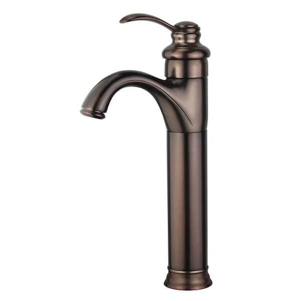 Bellaterra Home Madrid Single Hole Single-Handle Bathroom Faucet with Overflow Drain in Oil Rubbed Bronze