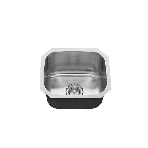 American Standard Portsmouth Undermount Stainless Steel 18 in. Single Bowl Kitchen Sink Kit